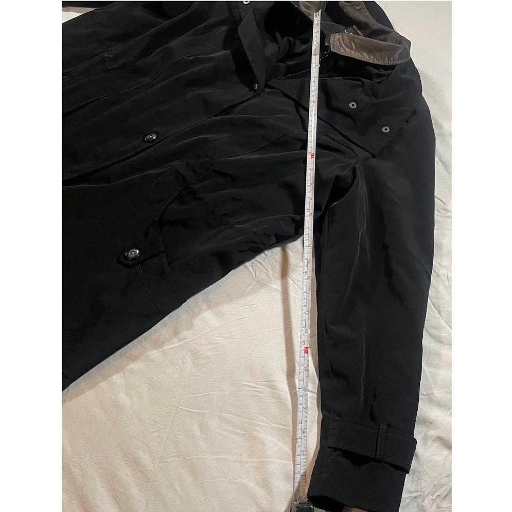 Gallery Women's M Black Field Jacket Brown Contrast Collar Lined Utility Coat - Picture 13 of 15